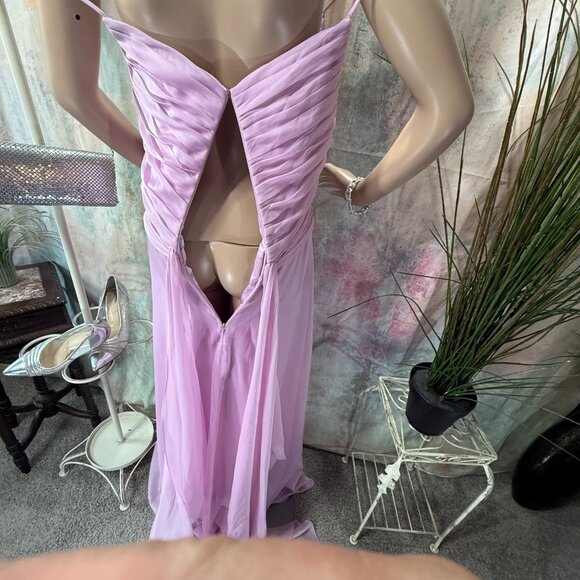 ๐BELSOIE Beautiful Cherry Blossom Chiffon Evening - Prom -Formal Dress w/Train - Picture 11 of 16